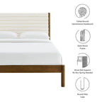 MOD-7197 Olea Channel Tufted Boucle Solid Wood Full Platform Bed by Modway