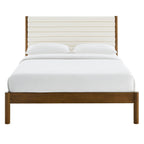 MOD-7197 Olea Channel Tufted Boucle Solid Wood Full Platform Bed by Modway