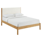 MOD-7199 Olea Channel Tufted Boucle Solid Wood King Platform Bed by Modway