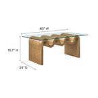 EEI-6900 Ondine Glass Top Coffee Table by Modway