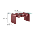 EEI-6900 Ondine Glass Top Coffee Table by Modway