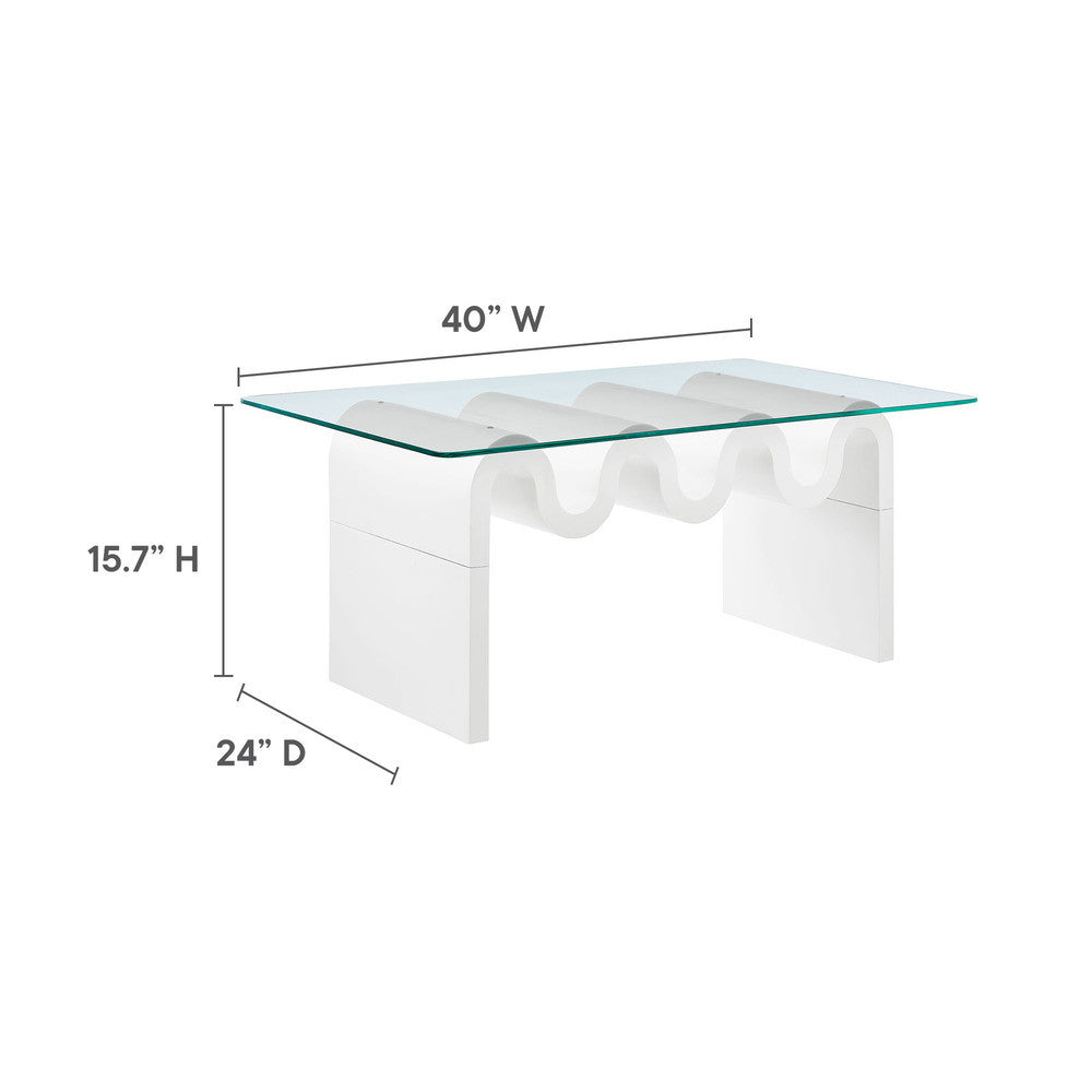 EEI-6900 Ondine Glass Top Coffee Table by Modway