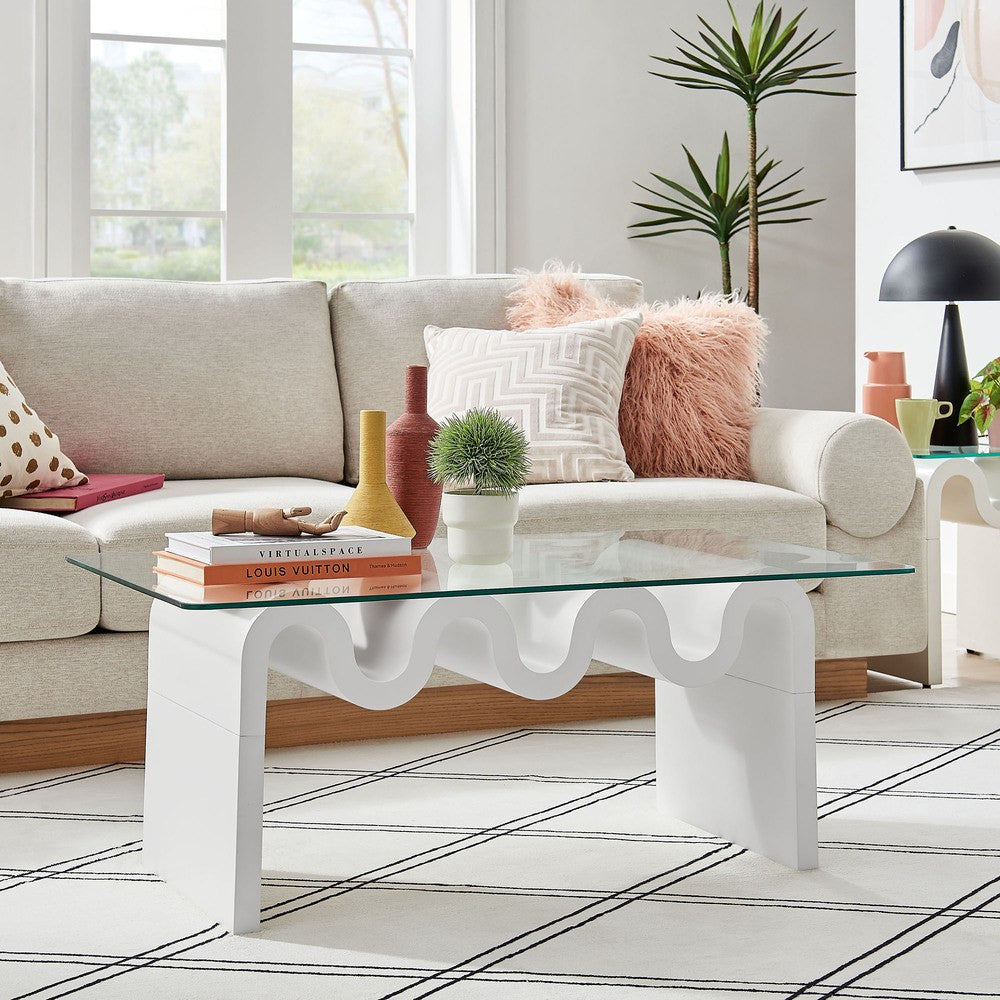 EEI-6900 Ondine Glass Top Coffee Table by Modway