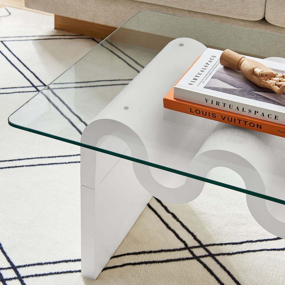 EEI-6900 Ondine Glass Top Coffee Table by Modway