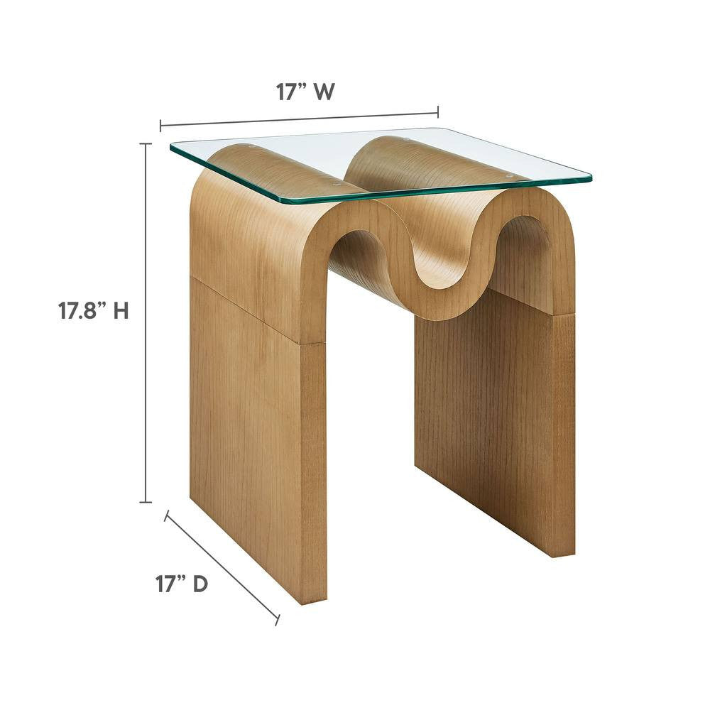 EEI-6902 Ondine Glass Top Side Table by Modway