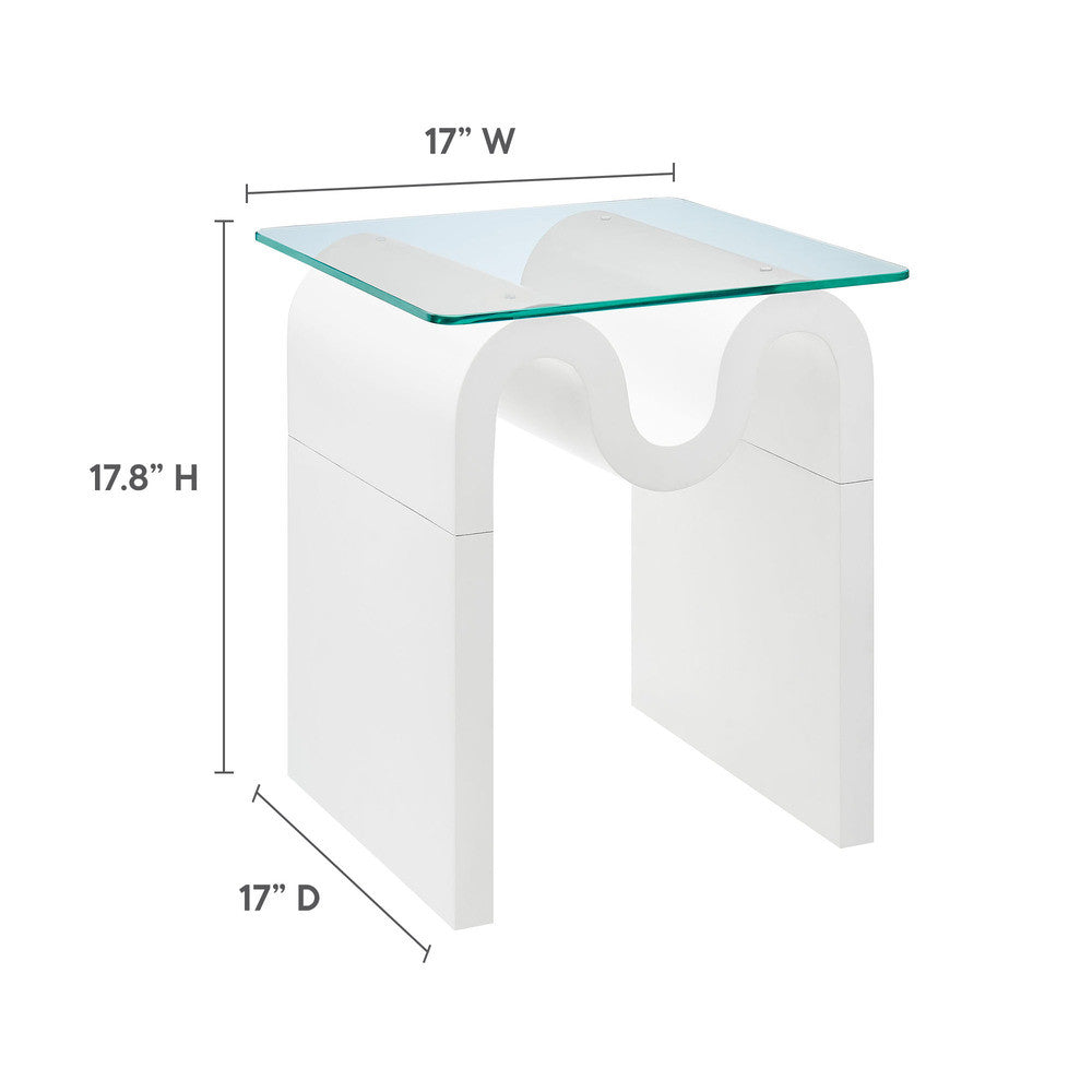 EEI-6902 Ondine Glass Top Side Table by Modway