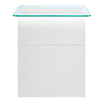 EEI-6902 Ondine Glass Top Side Table by Modway