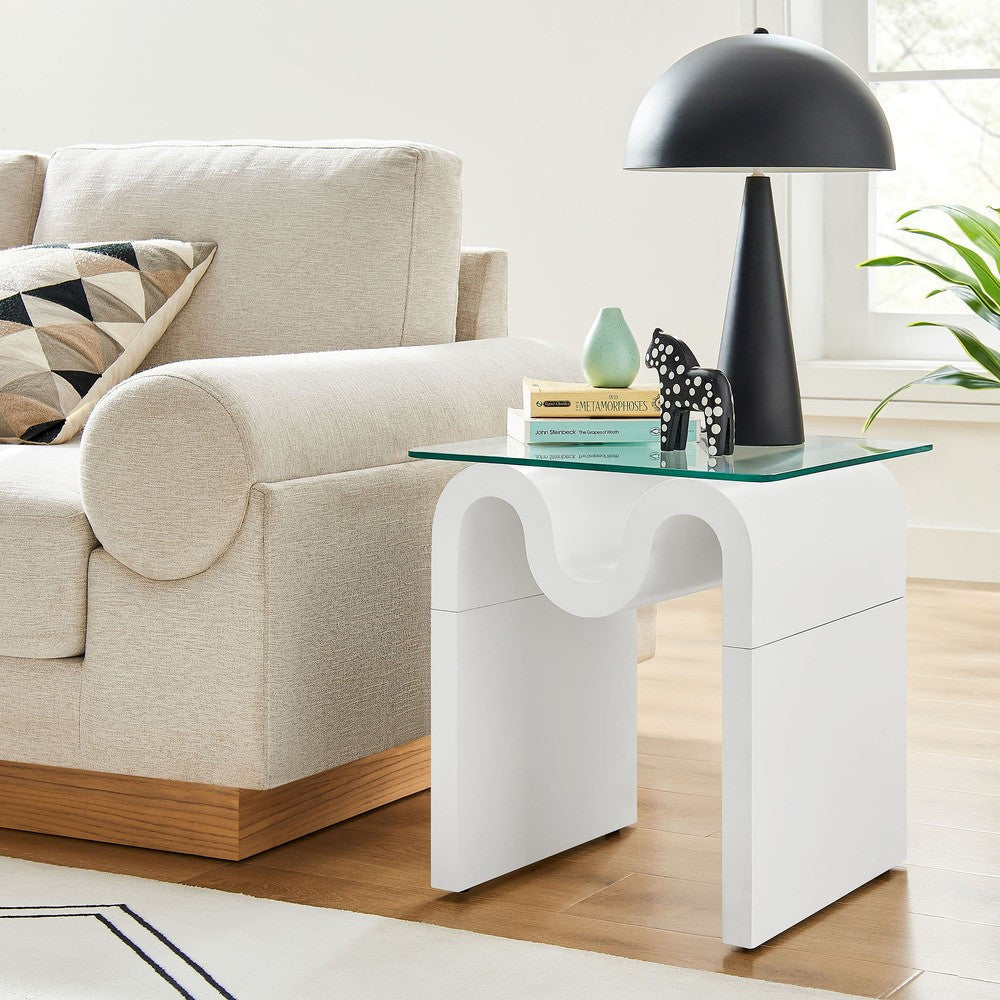 EEI-6902 Ondine Glass Top Side Table by Modway