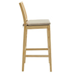 Modway Ovard Wood and Rattan Bar Stool by Modway-EEI-7289-NAT-BEI