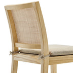 Modway Ovard Wood and Rattan Bar Stool by Modway-EEI-7289-NAT-BEI