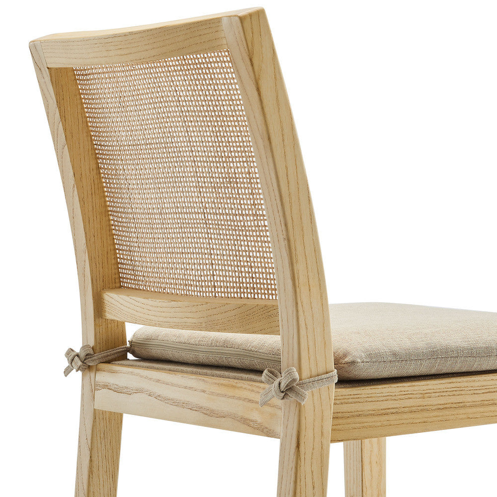Modway Ovard Wood and Rattan Bar Stool by Modway-EEI-7289-NAT-BEI