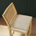 Modway Ovard Wood and Rattan Bar Stool by Modway-EEI-7289-NAT-BEI