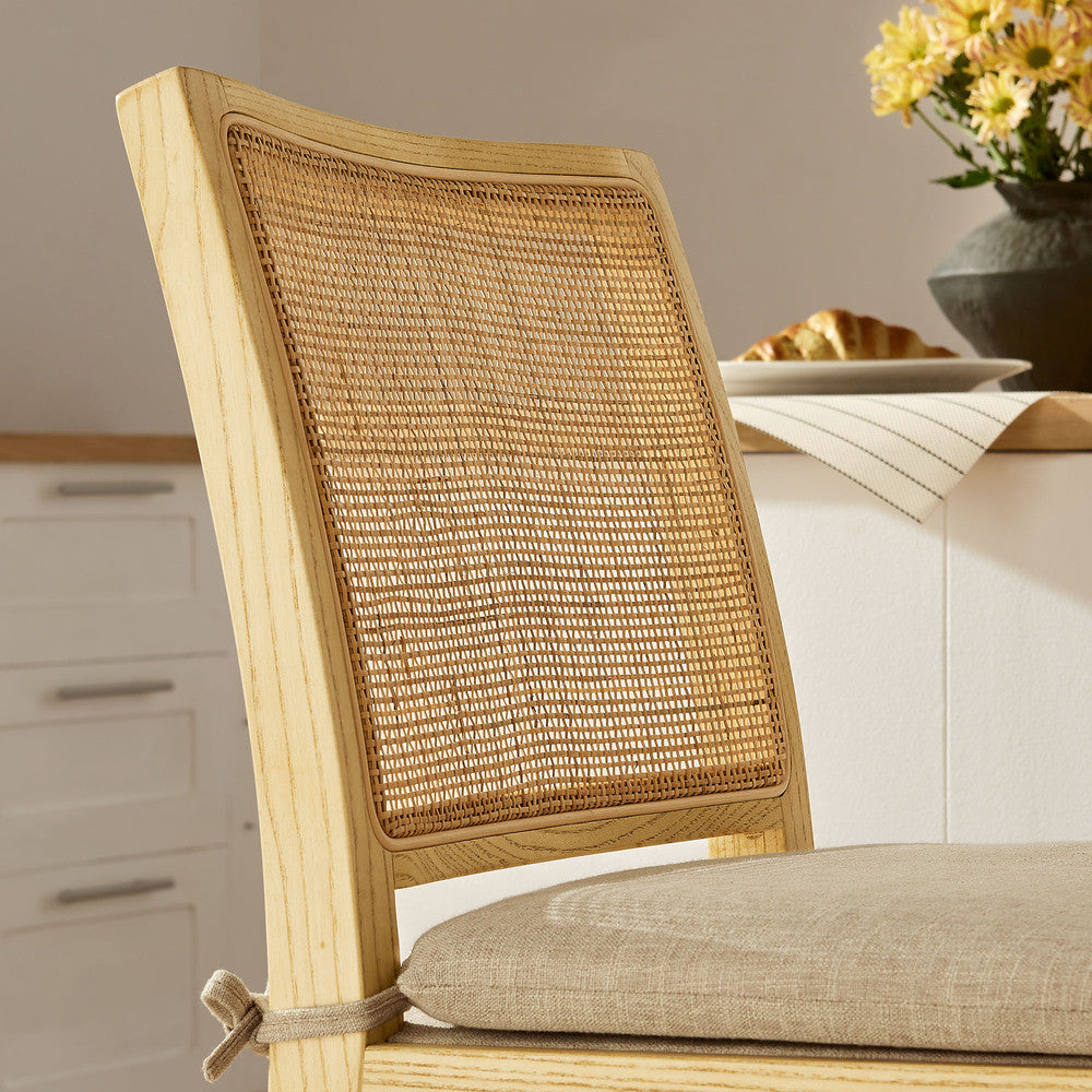 Modway Ovard Wood and Rattan Counter Stool by Modway-EEI-7290-NAT-BEI