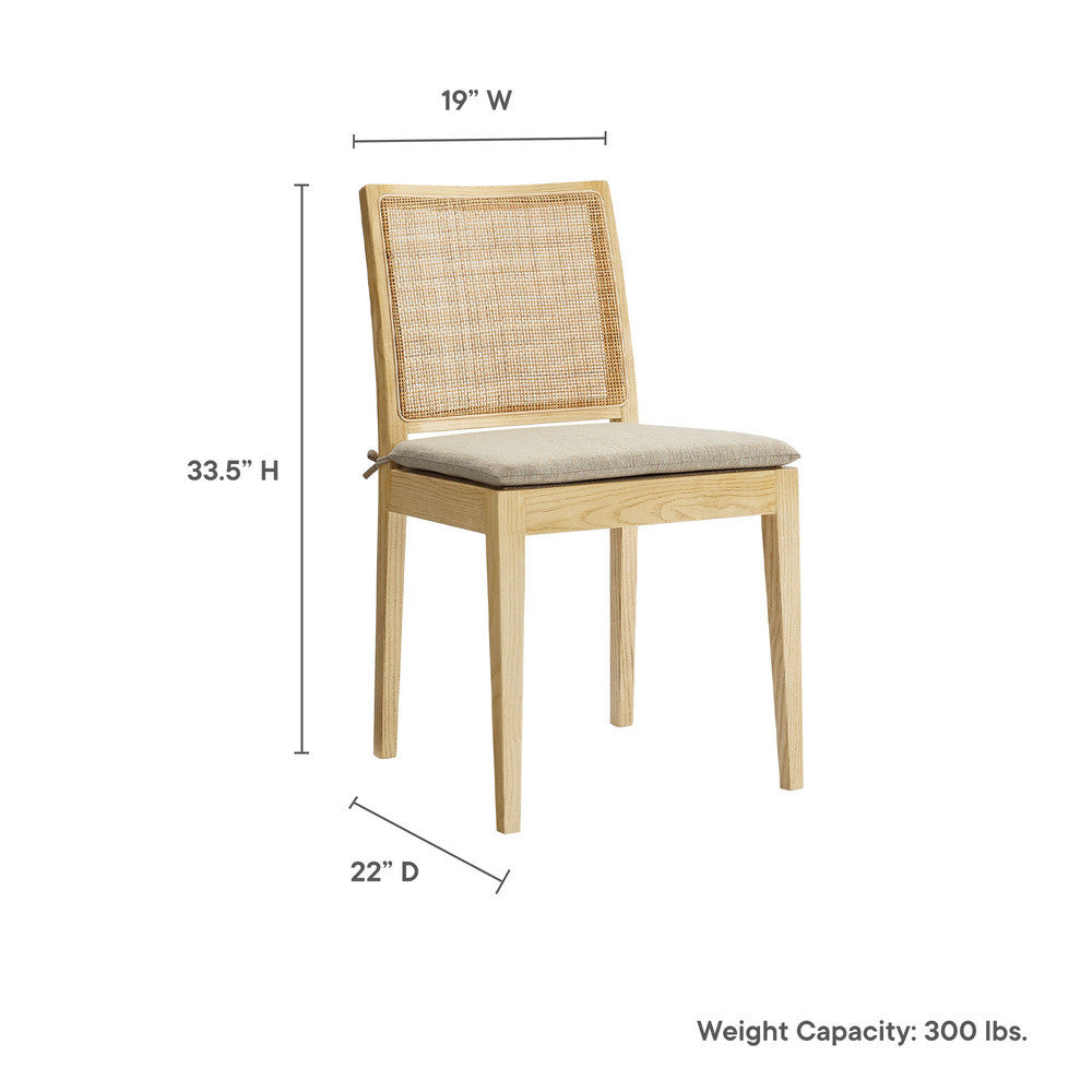 Modway Ovard Wood and Rattan Dining Chair by Modway-EEI-7288-NAT-BEI