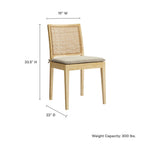 Modway Ovard Wood and Rattan Dining Chair by Modway-EEI-7288-NAT-BEI