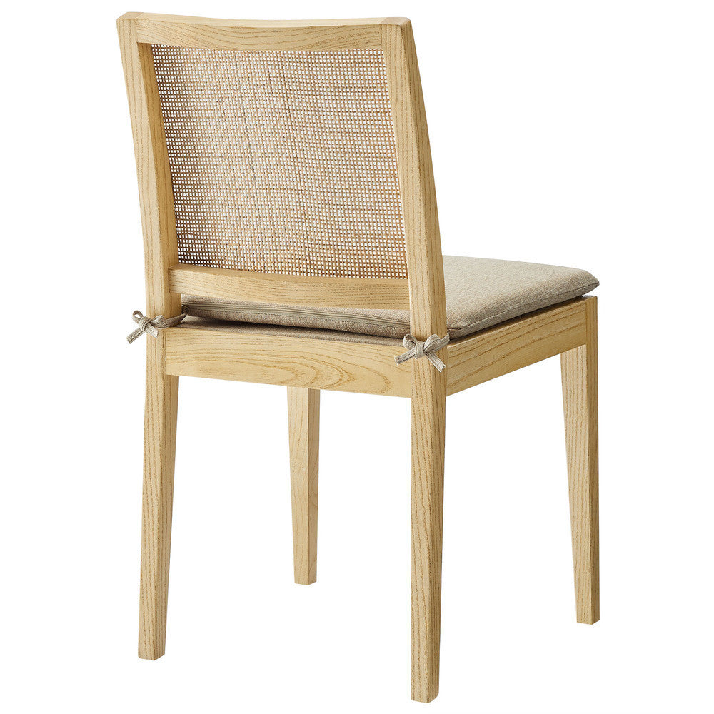 Modway Ovard Wood and Rattan Dining Chair by Modway-EEI-7288-NAT-BEI