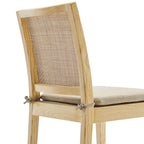 Modway Ovard Wood and Rattan Dining Chair by Modway-EEI-7288-NAT-BEI