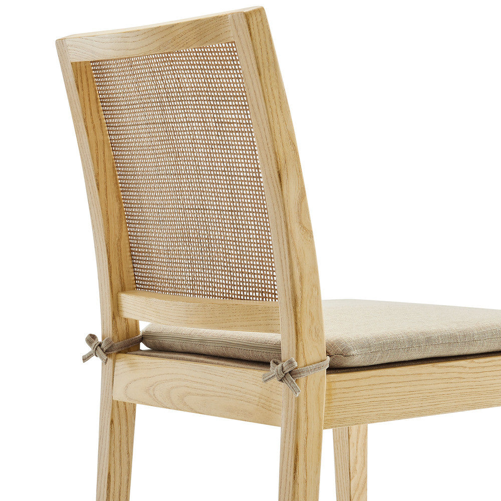 Modway Ovard Wood and Rattan Dining Chair by Modway-EEI-7288-NAT-BEI