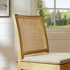 Modway Ovard Wood and Rattan Dining Chair by Modway-EEI-7288-NAT-BEI