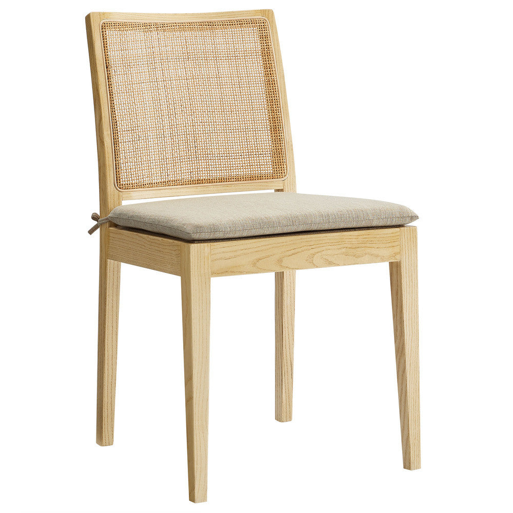 Modway Ovard Wood and Rattan Dining Chair by Modway-EEI-7288-NAT-BEI