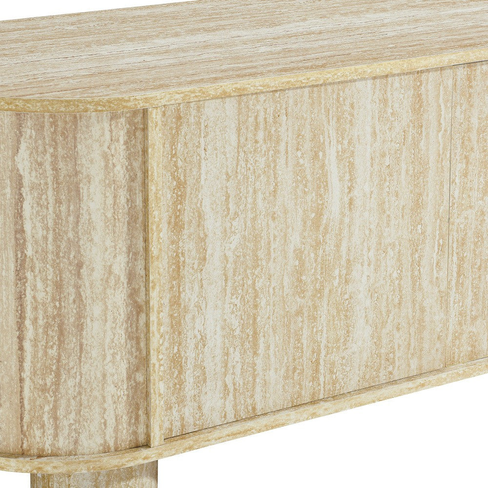 EEI-7016-TRA Overture 63" Oval Faux Travertine TV Stand by Modway