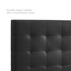 MOD-5854-BLK Paisley Tufted Upholstered Faux Leather Full / Queen Headboard by Modway