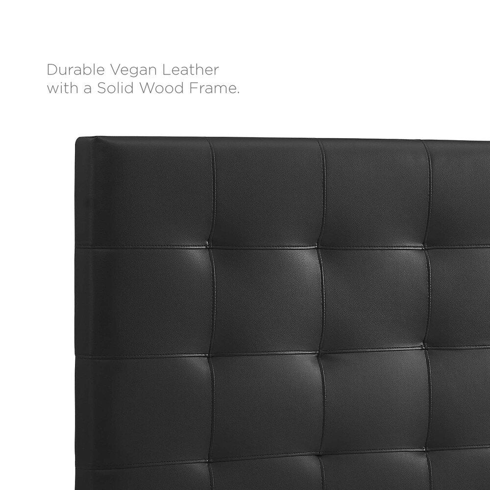 MOD-5857-BLK Paisley Tufted Upholstered Faux Leather King and California King Headboard by Modway