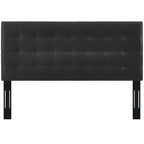 MOD-5857-BLK Paisley Tufted Upholstered Faux Leather King and California King Headboard by Modway