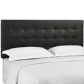 Modway MOD-5857-BLK Paisley Tufted Upholstered Faux Leather King and California King Headboard Black