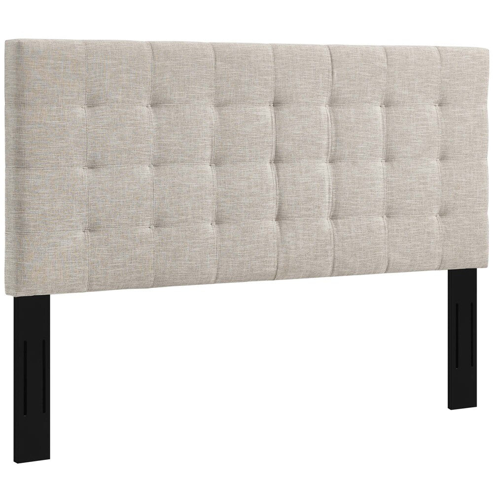 Modway Paisley Tufted Upholstered Linen Fabric King and California King Headboard by Modway-MOD-5855-BEI