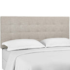 Modway MOD-5855-BEI Paisley Tufted Upholstered Linen Fabric King and California King Headboard Beige