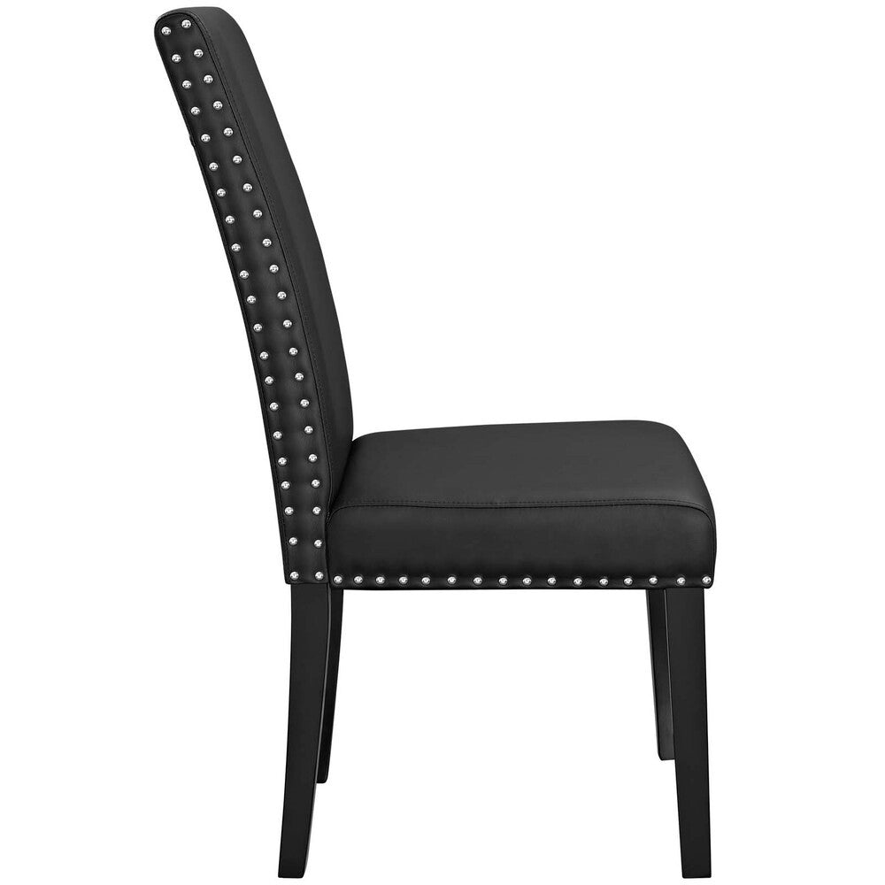 Modway Parcel Vinyl Dining Side Chair Set of 2 by Modway-EEI-3553-BLK