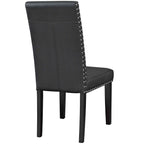 Modway Parcel Vinyl Dining Side Chair Set of 2 by Modway-EEI-3553-BLK