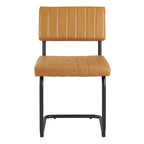 EEI-6470-BLK-TAN Parity Vegan Leather Dining Side Chairs Set of 2 by Modway