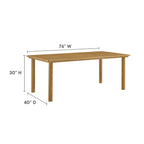 EEI-7064 Parkland 7-Piece Rectangular Outdoor Patio Rattan and Aluminum Dining Table and Chairs Set by Modway