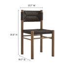 EEI-7064 Parkland 7-Piece Rectangular Outdoor Patio Rattan and Aluminum Dining Table and Chairs Set by Modway