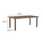 EEI-7064 Parkland 7-Piece Rectangular Outdoor Patio Rattan and Aluminum Dining Table and Chairs Set by Modway