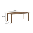EEI-6985 Parkland 76" Outdoor Patio Aluminum Dining Table by Modway