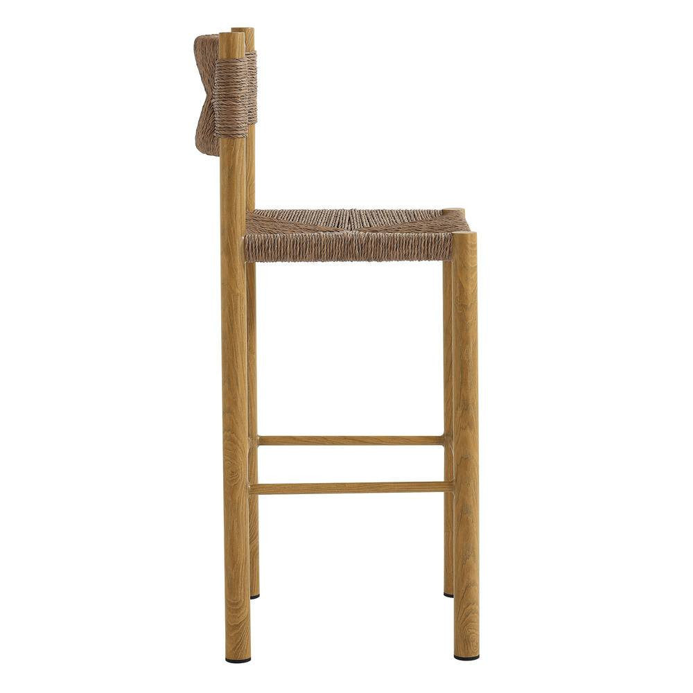 EEI-6984 Parkland Outdoor Patio Rattan and Aluminum Bar Stools Set of 2 by Modway