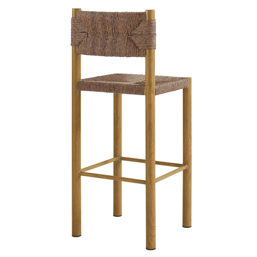 EEI-6984 Parkland Outdoor Patio Rattan and Aluminum Bar Stools Set of 2 by Modway