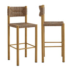 EEI-6984 Parkland Outdoor Patio Rattan and Aluminum Bar Stools Set of 2 by Modway