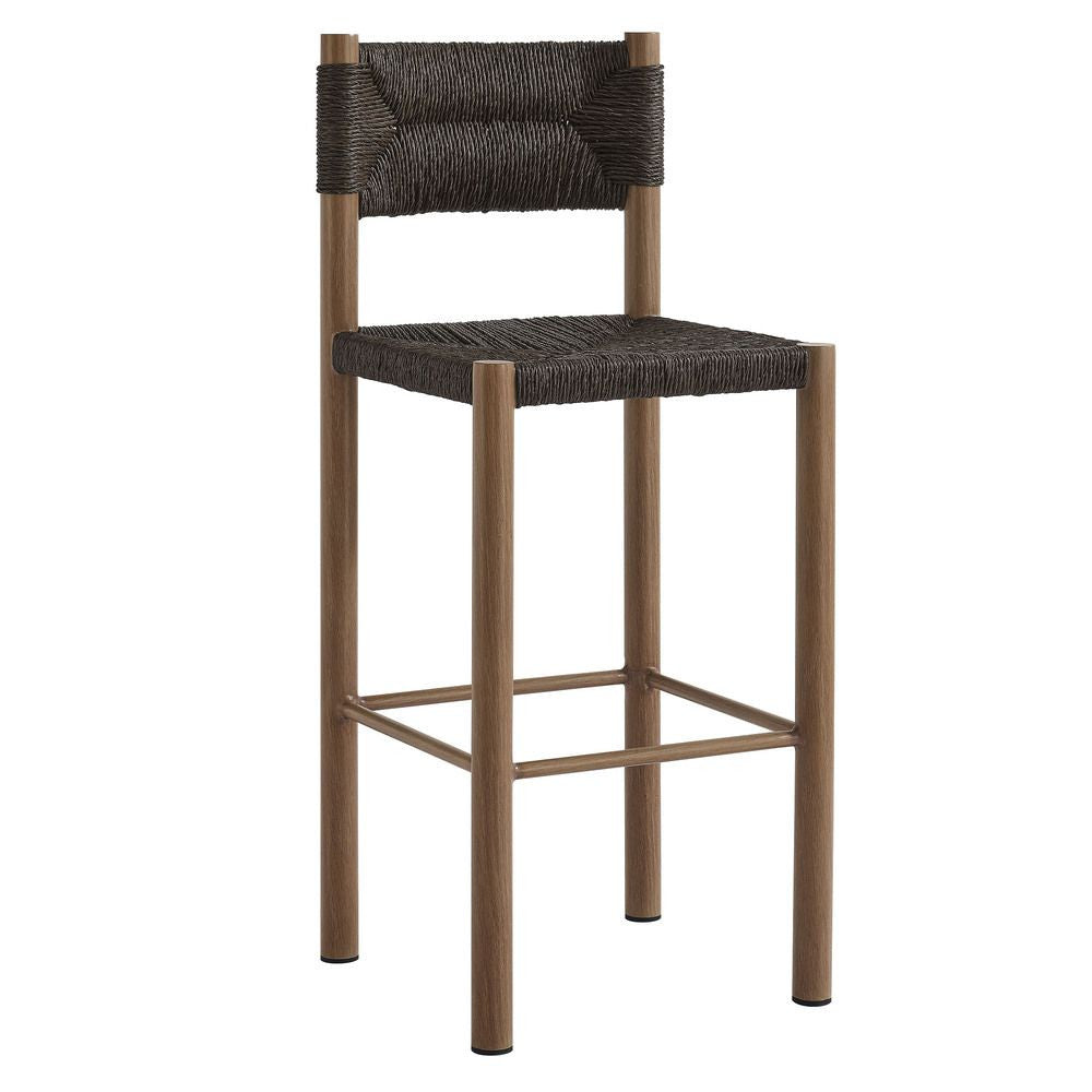 EEI-6984 Parkland Outdoor Patio Rattan and Aluminum Bar Stools Set of 2 by Modway