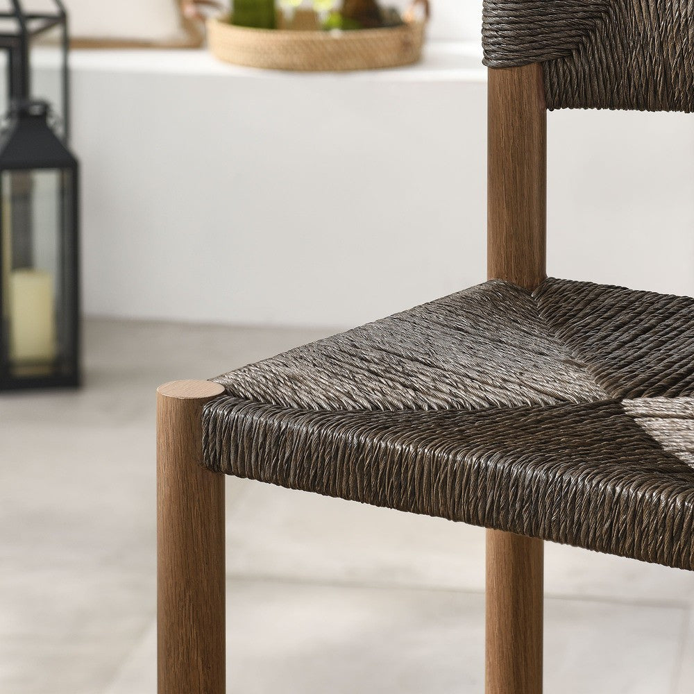 EEI-6983 Parkland Outdoor Patio Rattan and Aluminum Counter Stools Set of 2 by Modway