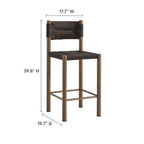 EEI-6983 Parkland Outdoor Patio Rattan and Aluminum Counter Stools Set of 2 by Modway