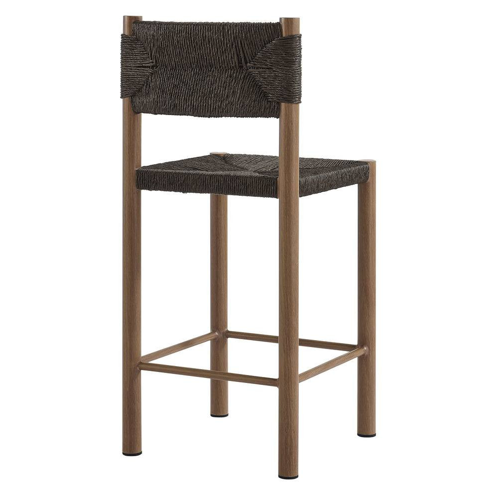 EEI-6983 Parkland Outdoor Patio Rattan and Aluminum Counter Stools Set of 2 by Modway