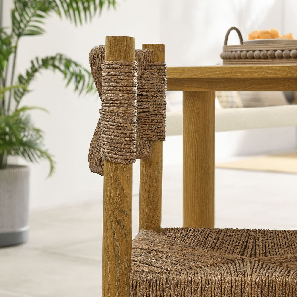 EEI-6982 Parkland Outdoor Patio Rattan and Aluminum Dining Side Chairs Set of 2 by Modway