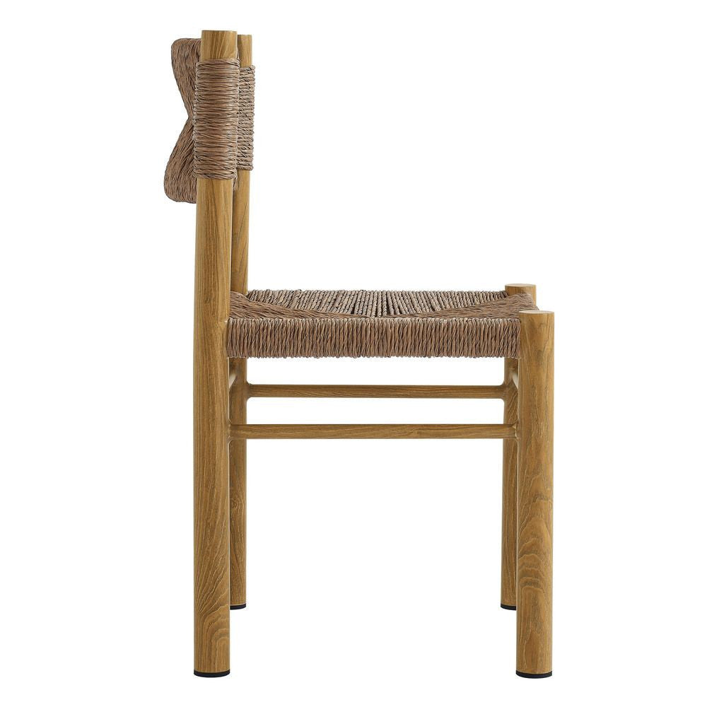 EEI-6982 Parkland Outdoor Patio Rattan and Aluminum Dining Side Chairs Set of 2 by Modway