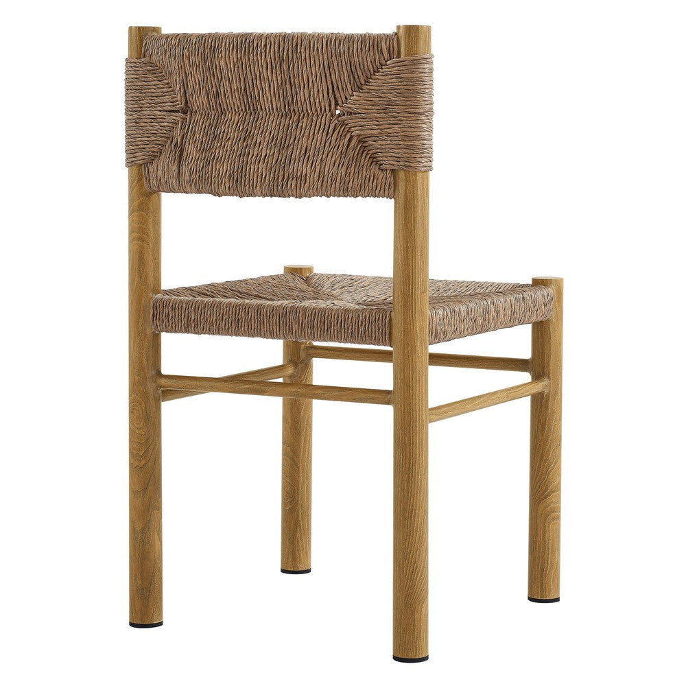 EEI-6982 Parkland Outdoor Patio Rattan and Aluminum Dining Side Chairs Set of 2 by Modway