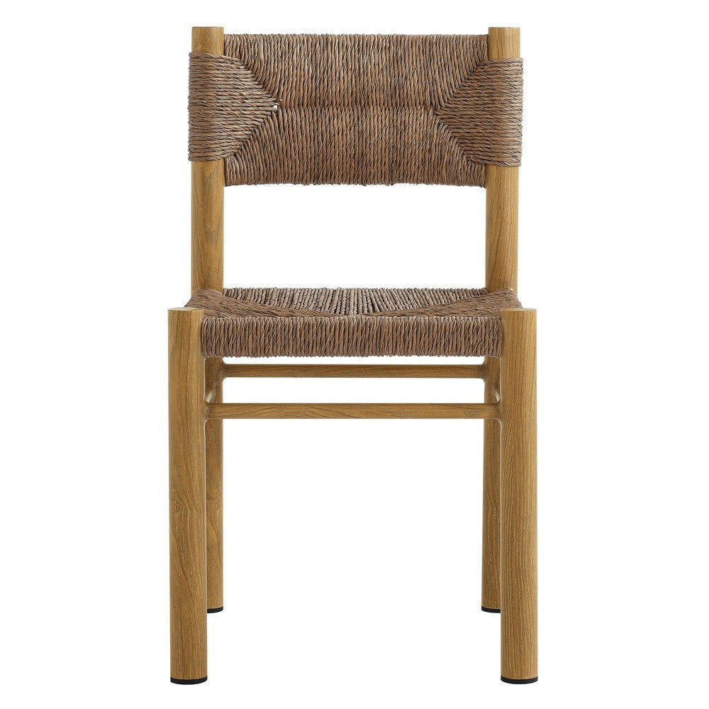 EEI-6982 Parkland Outdoor Patio Rattan and Aluminum Dining Side Chairs Set of 2 by Modway
