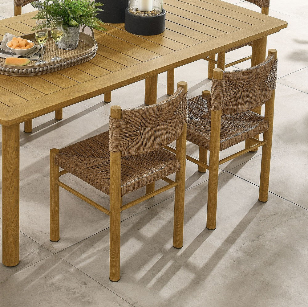 EEI-6982 Parkland Outdoor Patio Rattan and Aluminum Dining Side Chairs Set of 2 by Modway